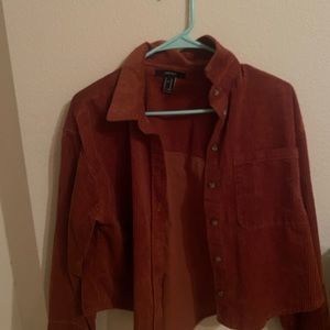 forever21 burnt orange button up